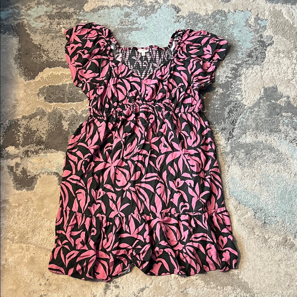 Terra & Sky Pink and Black Textured Top